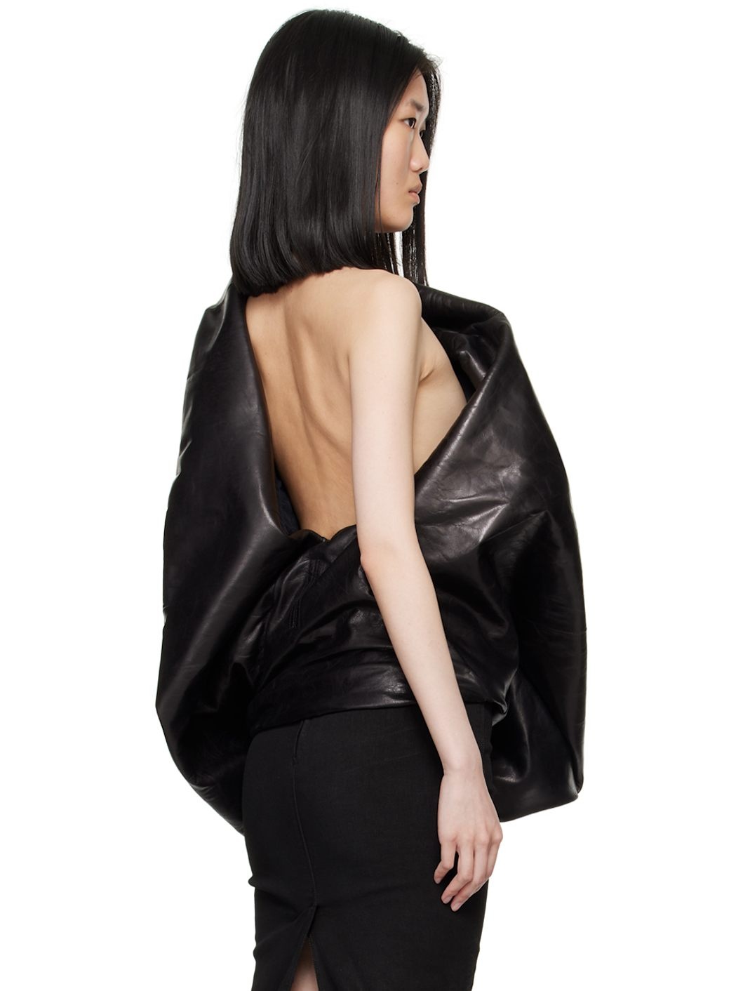 Black Lido Garland Leather Camisole - 3