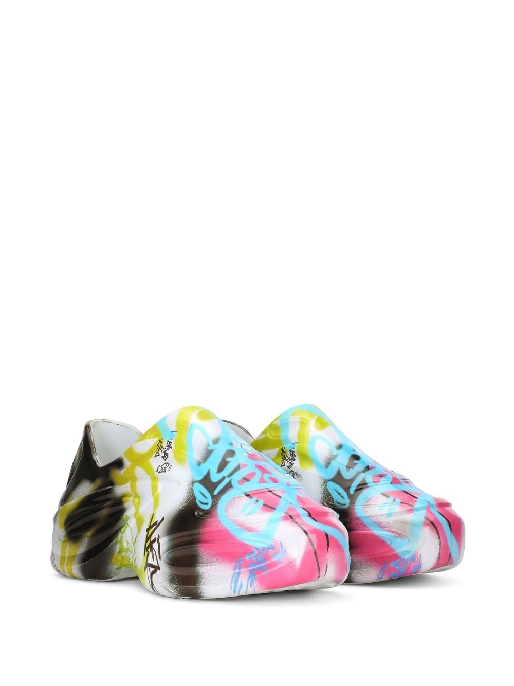 Toy graffiti-print low-top sneakers - 2
