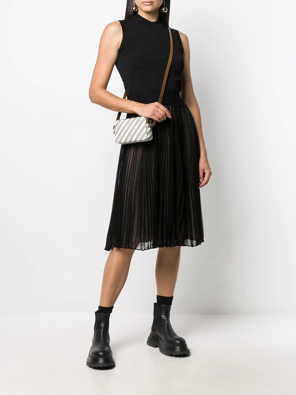 pleated skirt jumper dress - 2