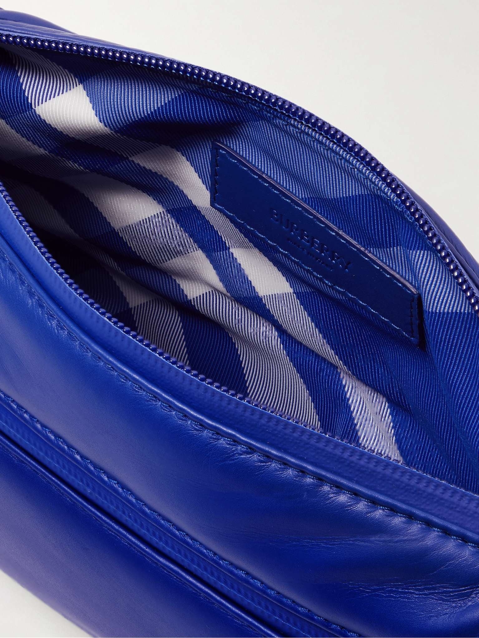 Padded Leather Messenger Bag - 3