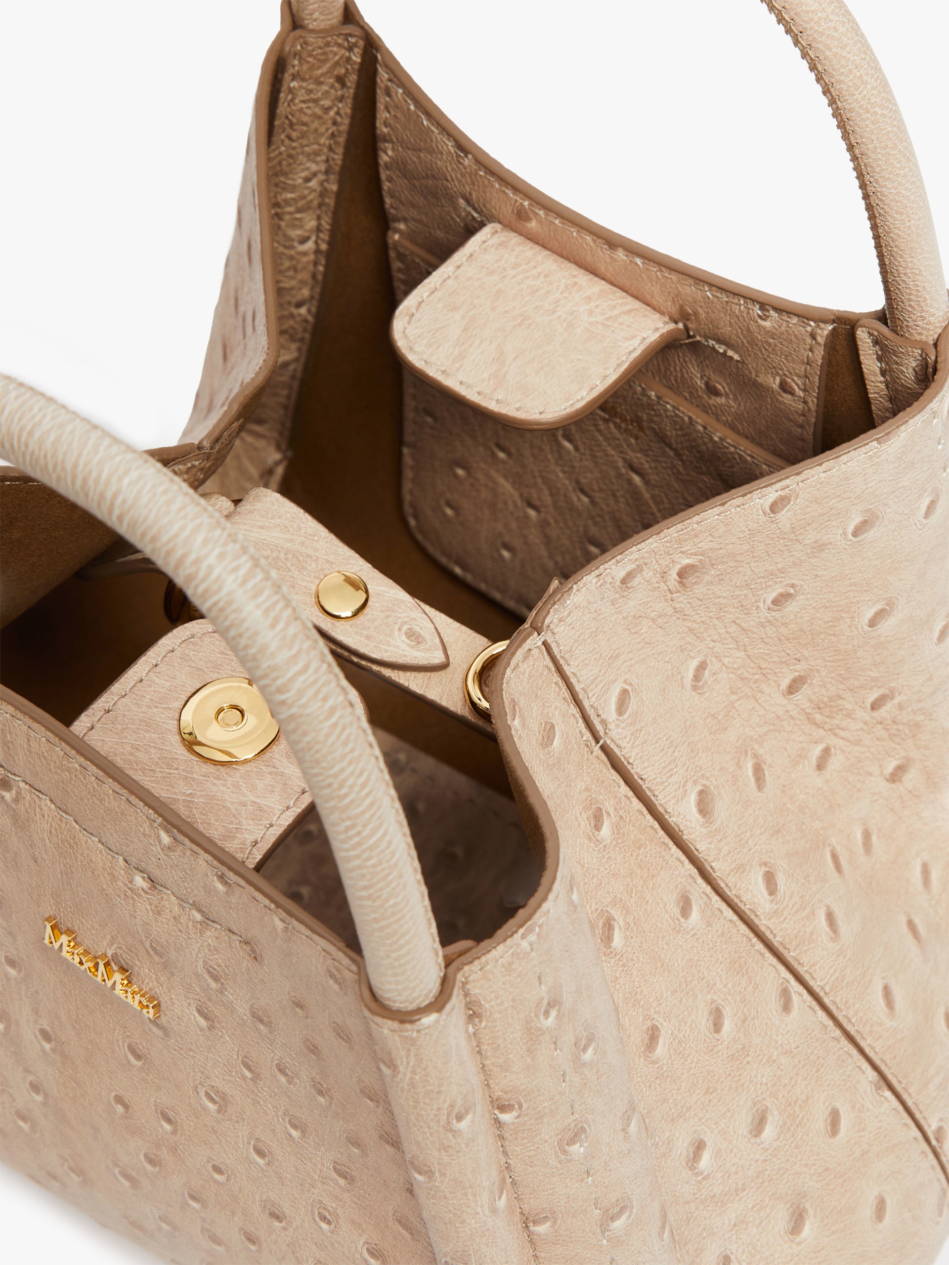 MARINXSOSTRICH Extra-small ostrich-print leather Marine Bag - 6