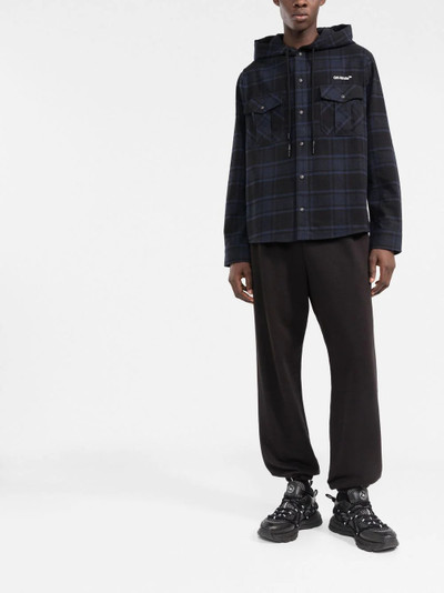 Off-White logo-print shirt jacket outlook