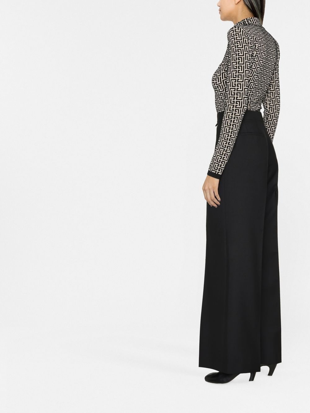 wide-leg tailored trousers - 3