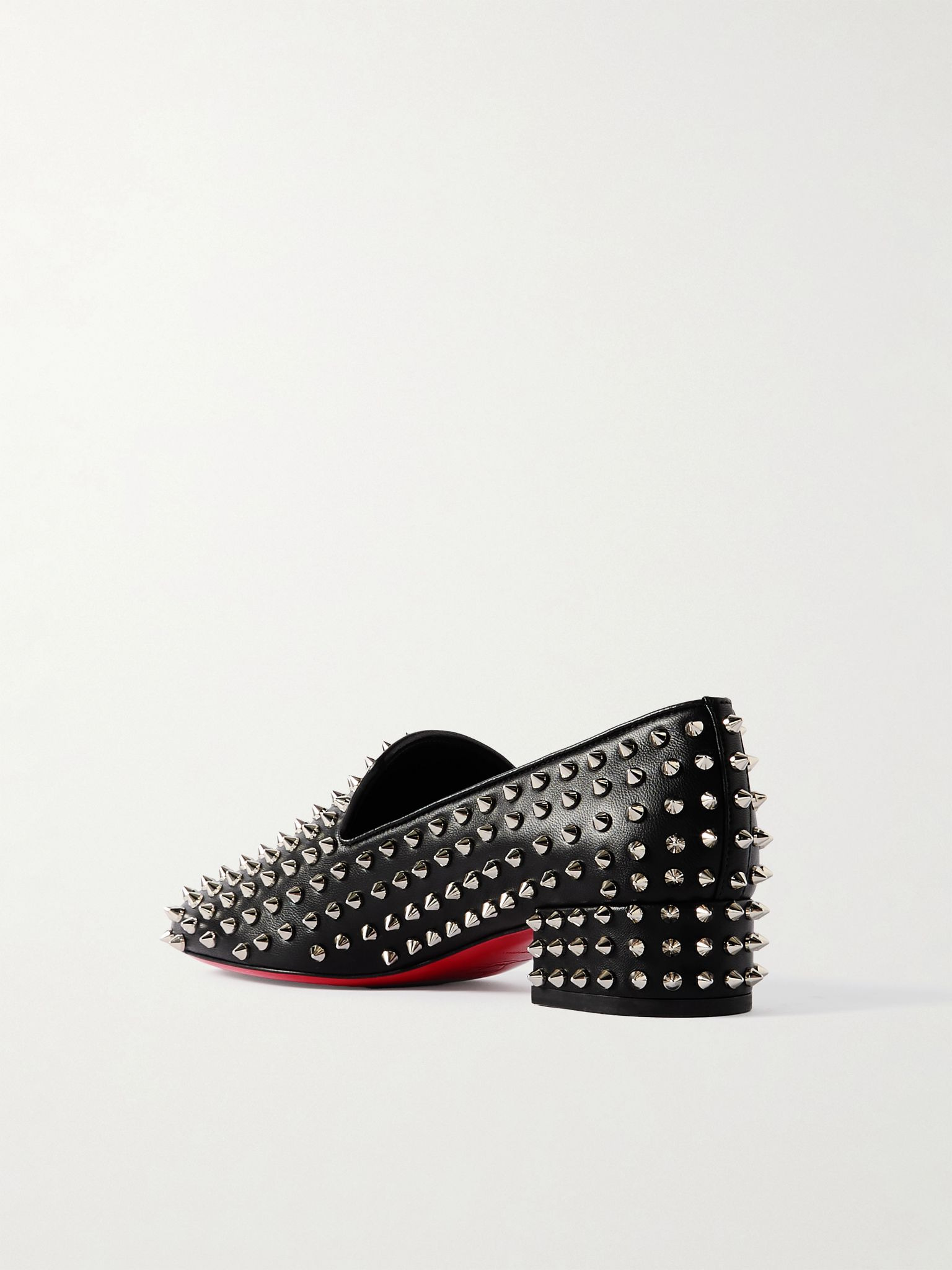 Spikeasy studded leather pumps Black - 3