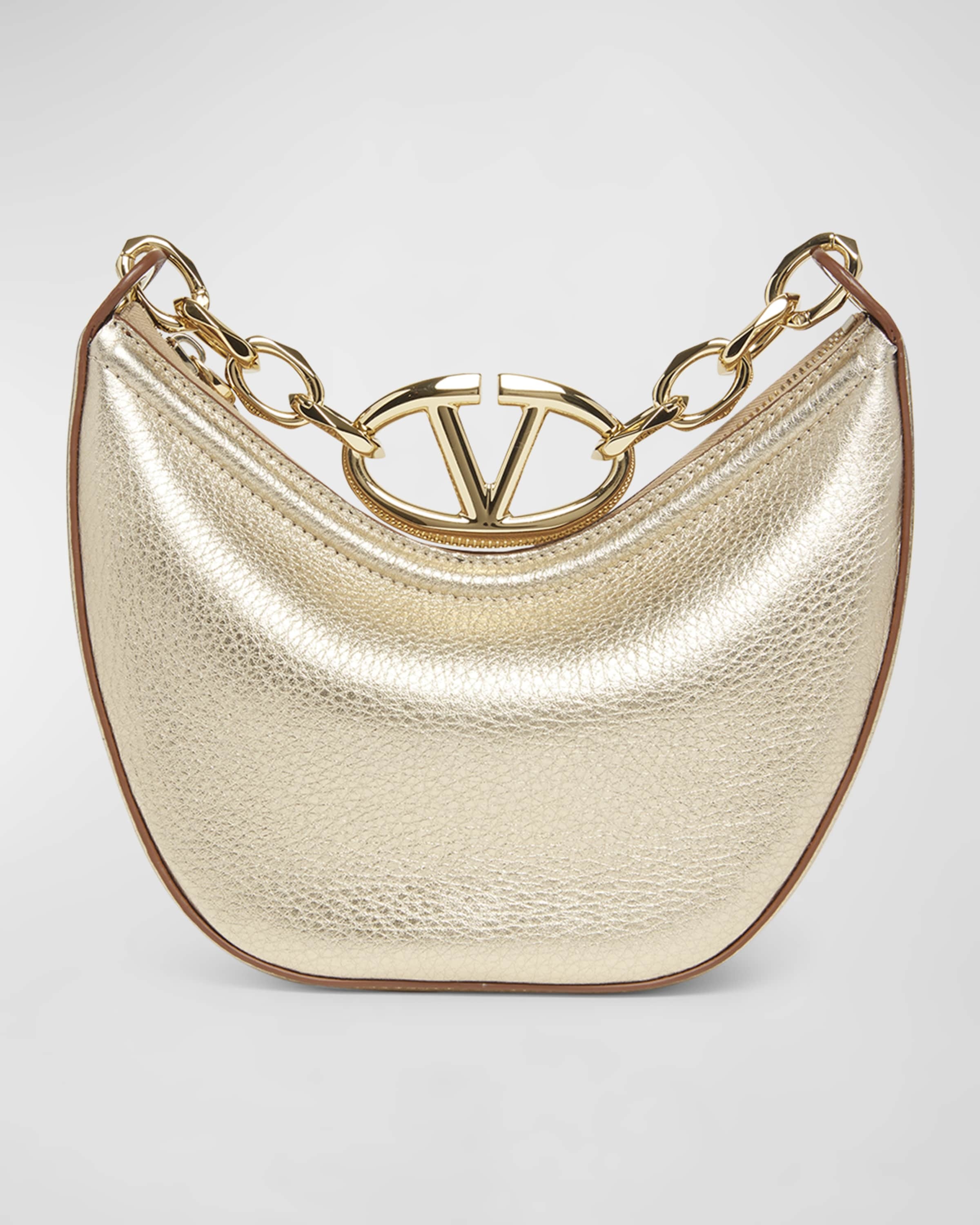 Mini VLOGO Moon Metallic Hobo Bag - 1