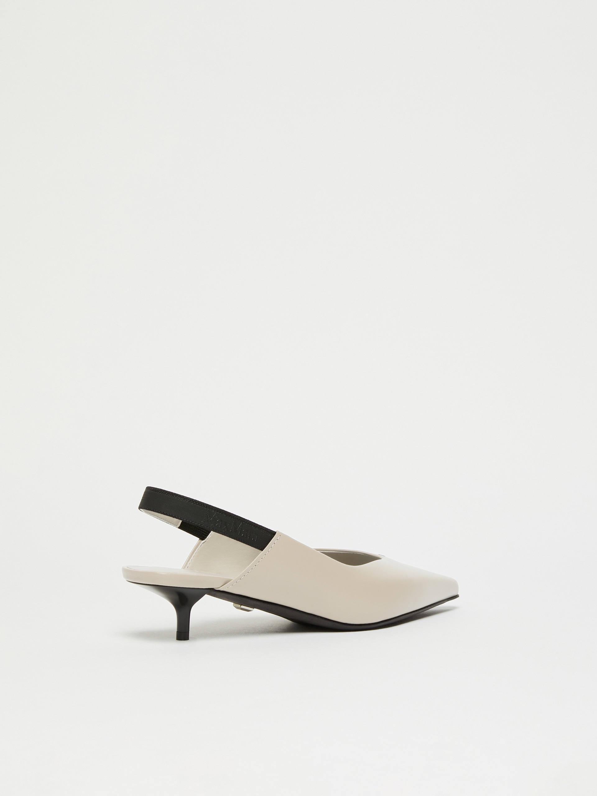 SLINGY Leather slingbacks with branded ribbon detail - 3