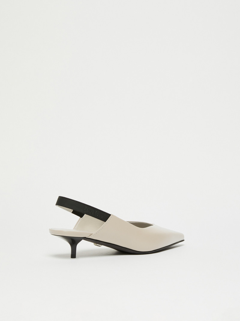 SLINGY Leather slingbacks with branded ribbon detail 3