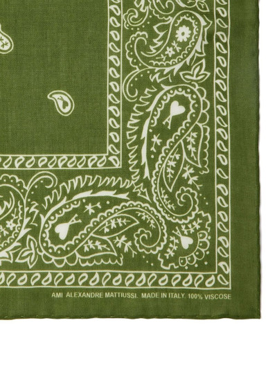 AMI Paris paisley logo-printed bandana outlook