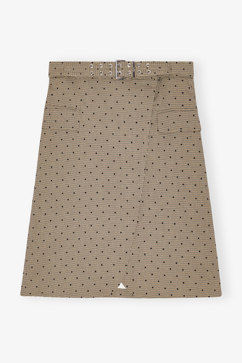 FLOCK CHECK SUITING SKIRT 1