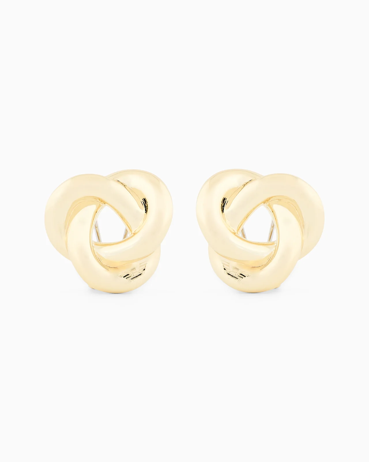 GOLD-TONE BRASS STUD EARRINGS - 1