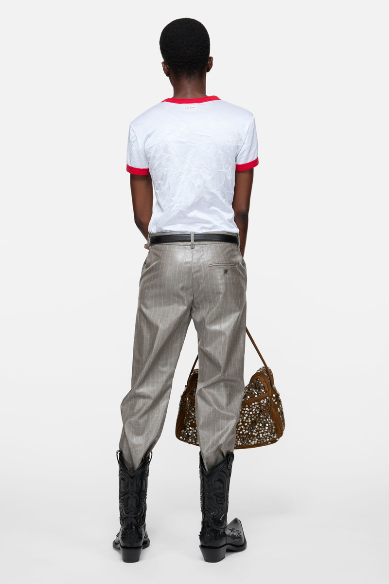 Logo t-shirt - Fitted - White/red 3