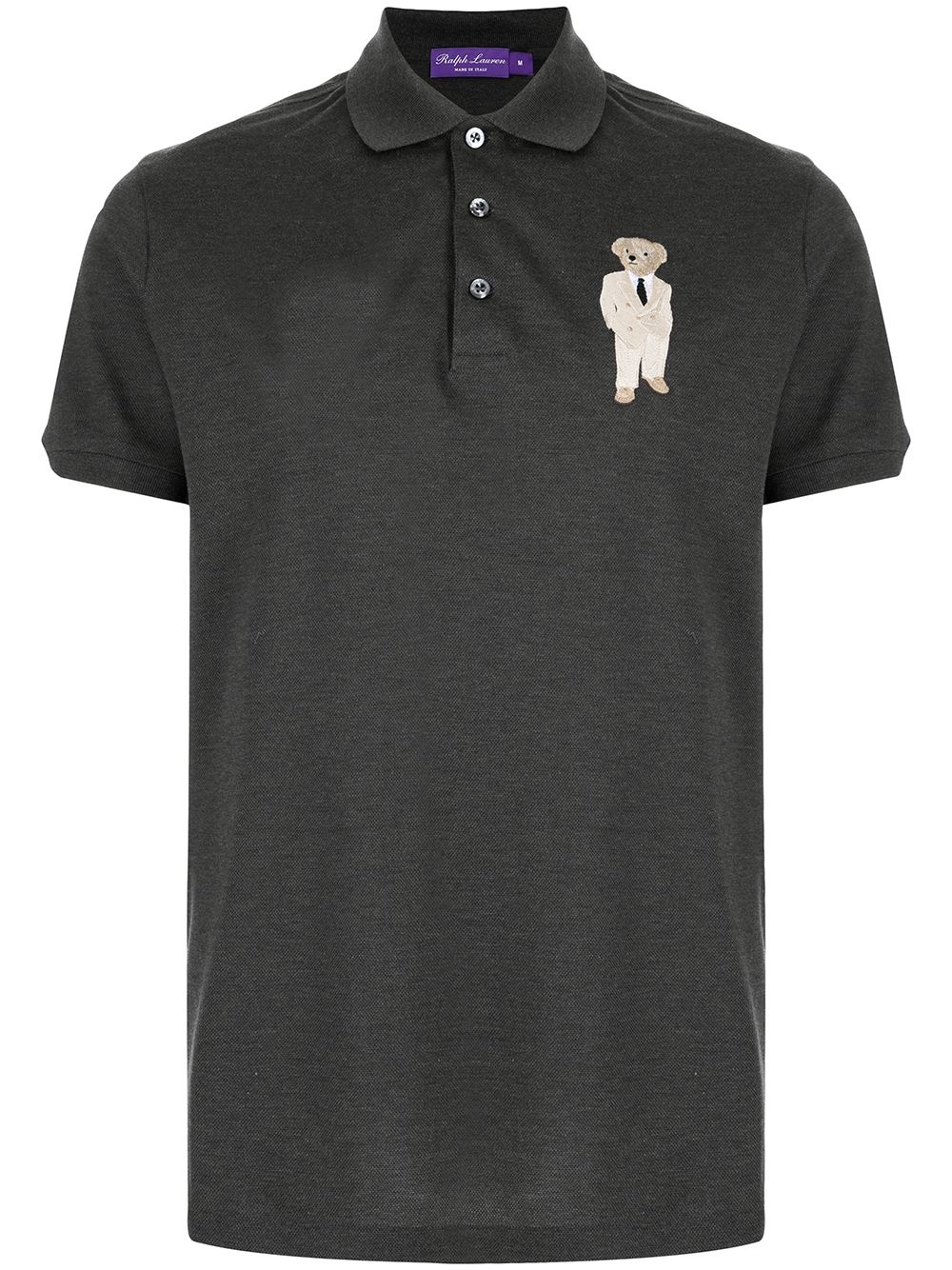 oversized embroidered Polo Bear logo polo shirt - 1