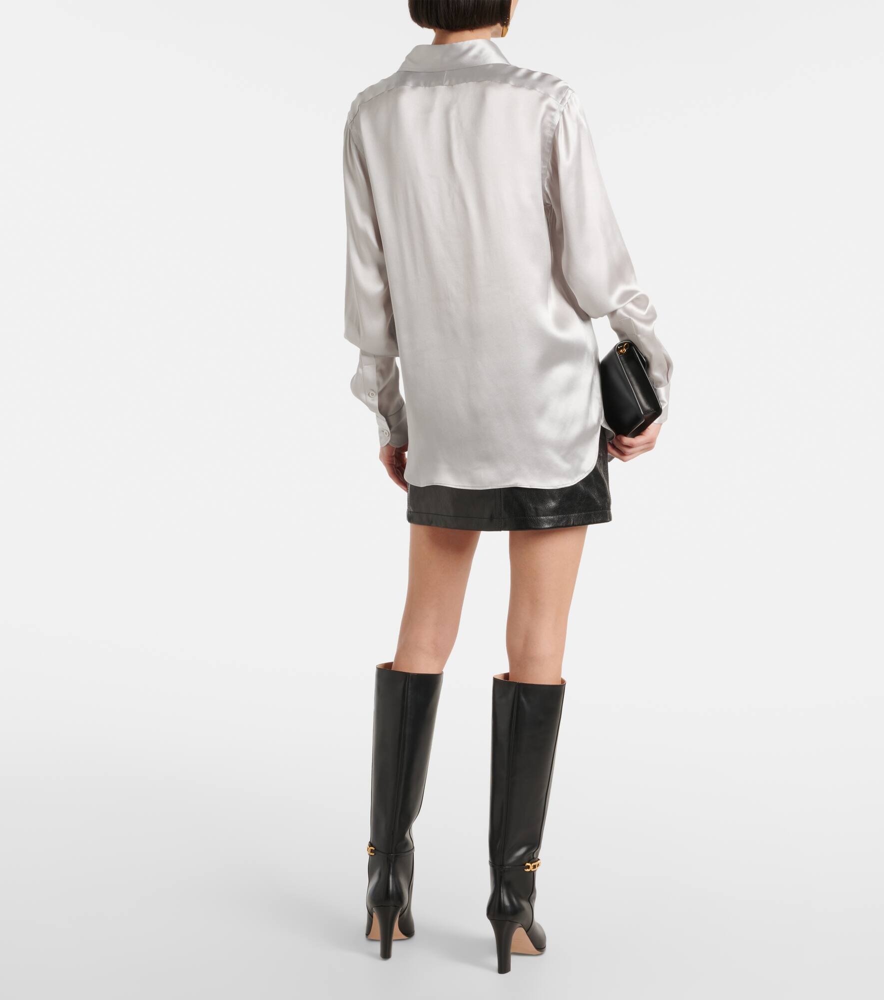 Silk charmeuse shirt - 3