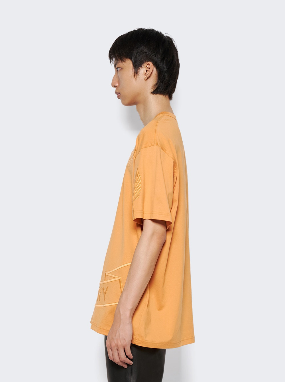 Oak Leaf Crest Cotton T-shirt Dusty Orange - 4