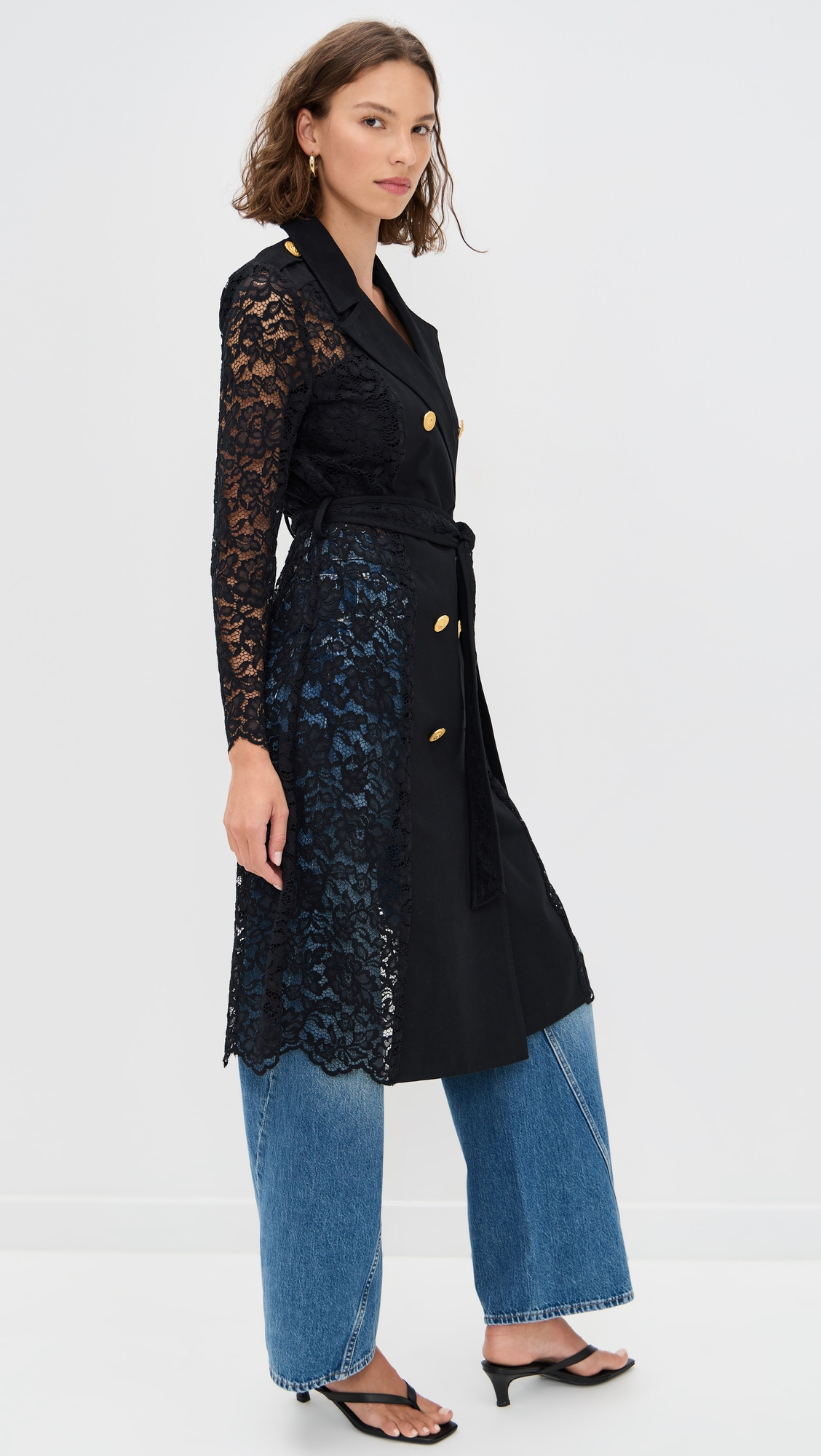 Amata Lace Trench Coat - 3