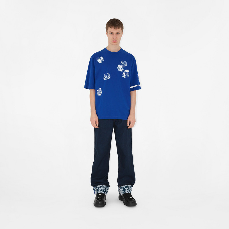 Burberry Rose Print Cotton T-shirt outlook