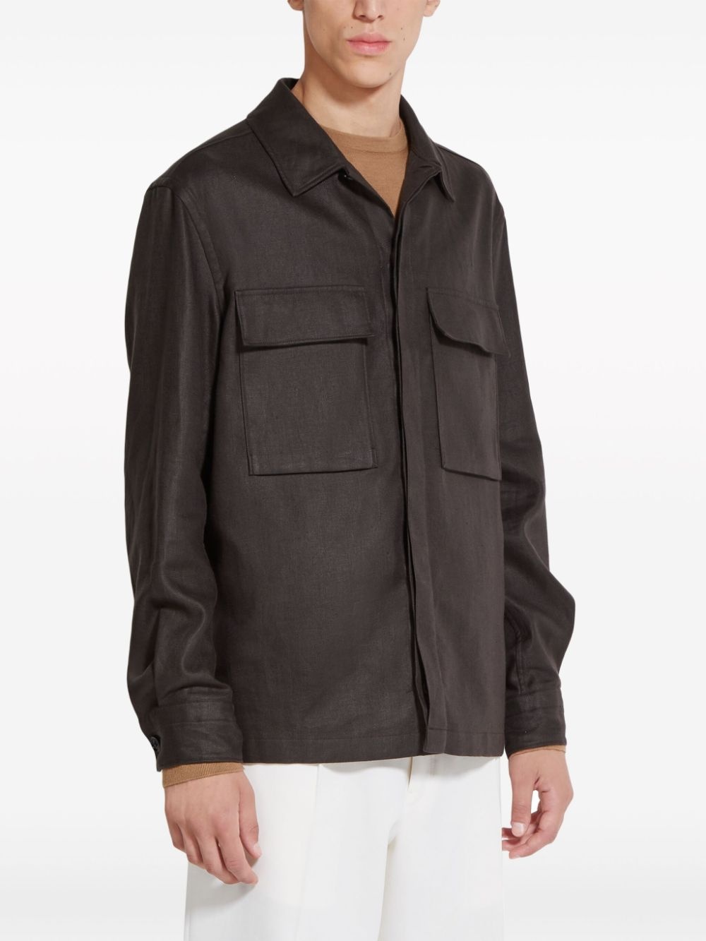 linen shirt jacket - 2
