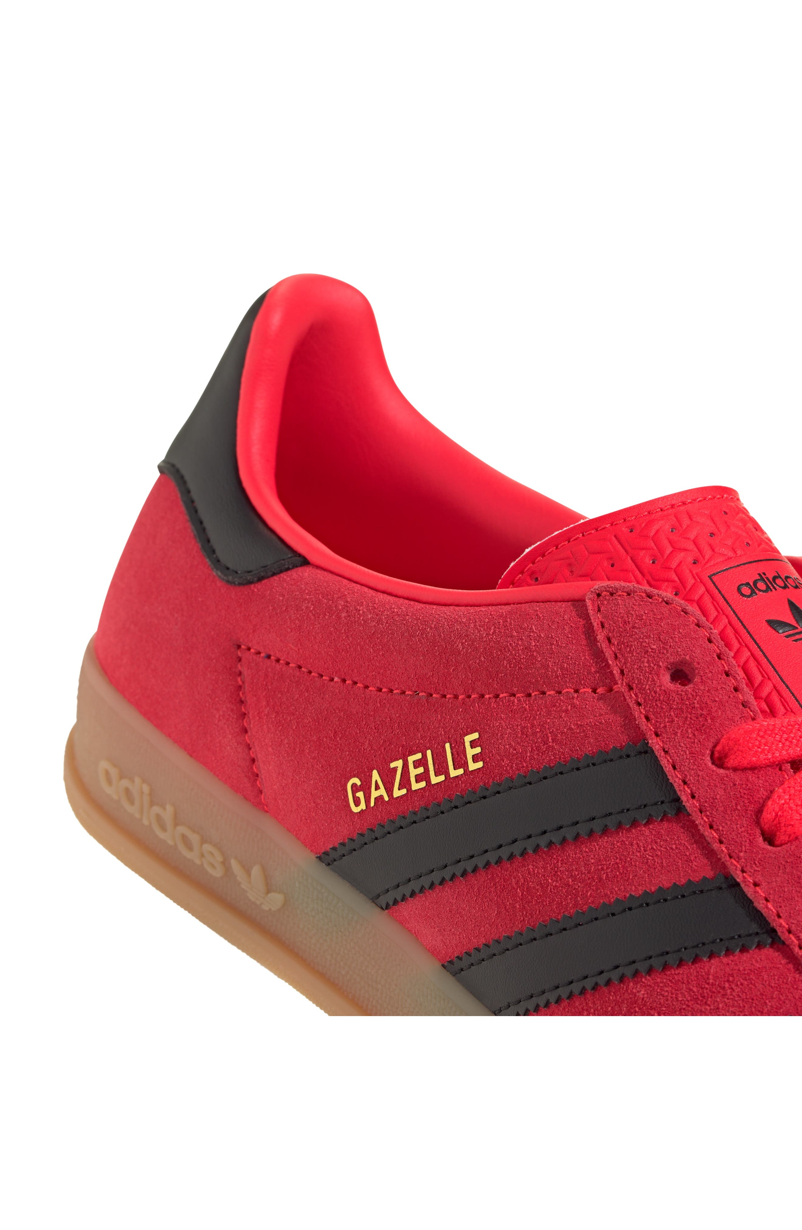 adidas Gazelle Indoor Sneaker in Lucid Red/black/gold Metallic at Nordstrom - 7