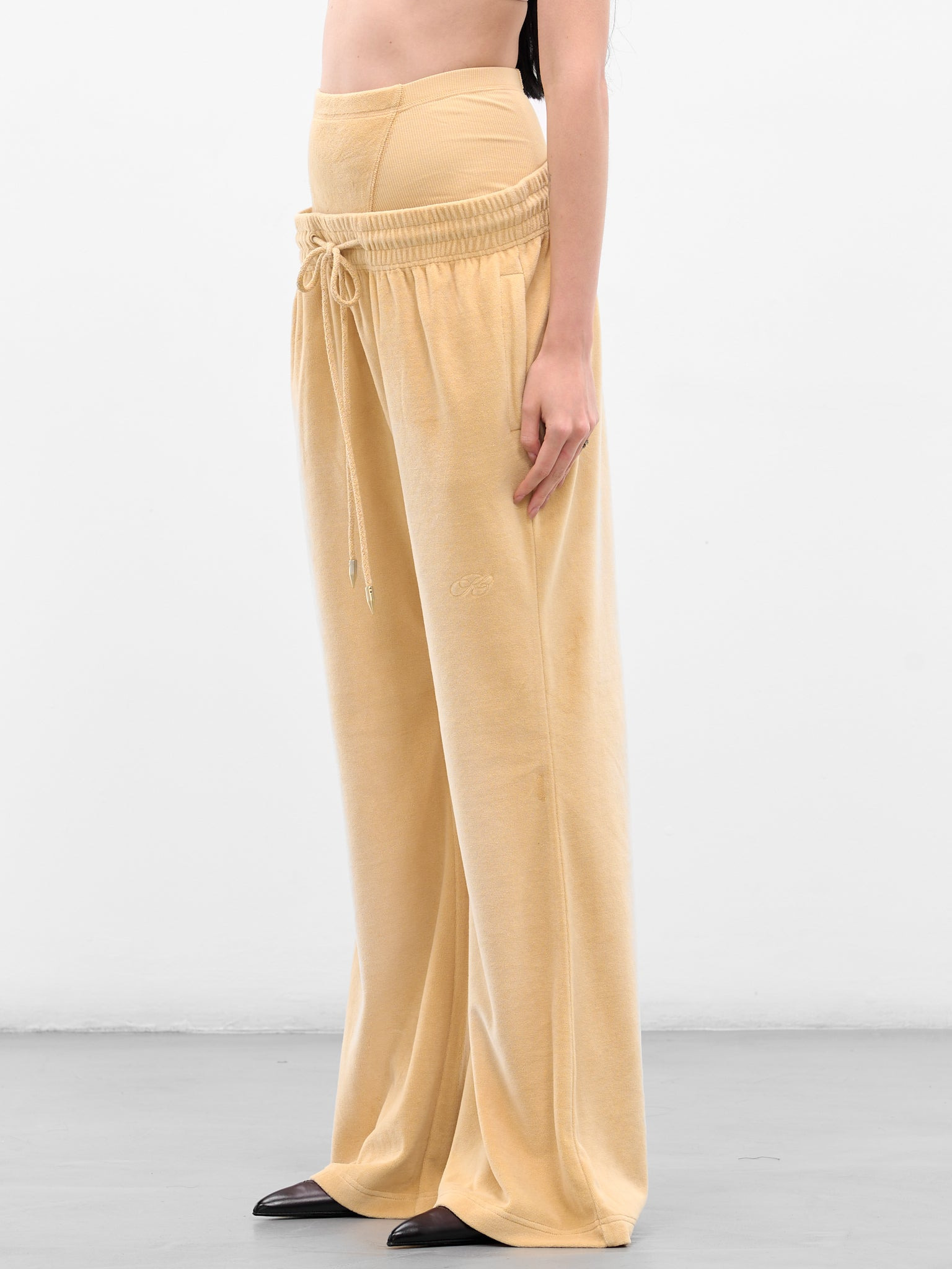 Blonde Layered Relaxed Flare Sweatpants - 2
