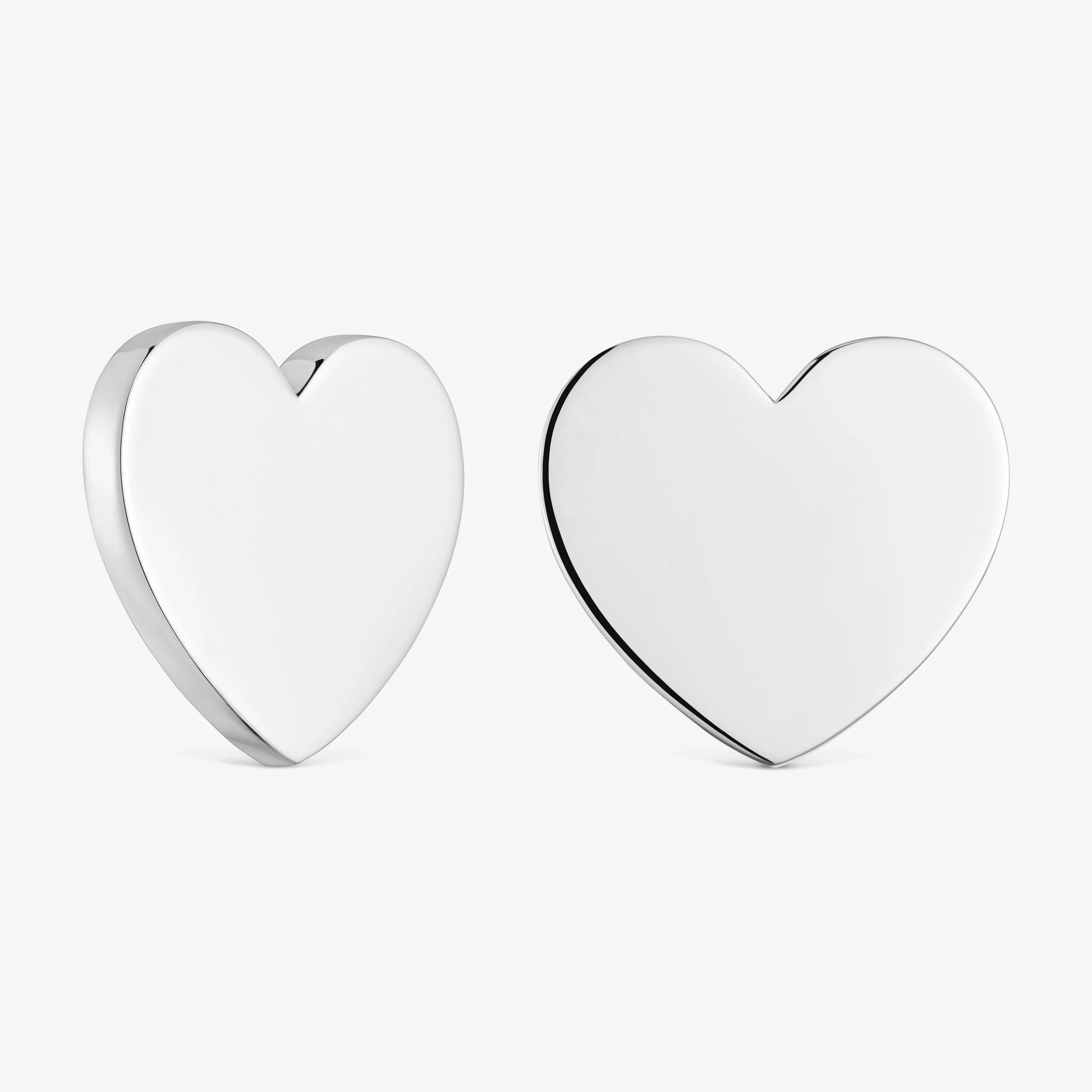 Silver 27mm heart earrings Sweet Dolls - 1