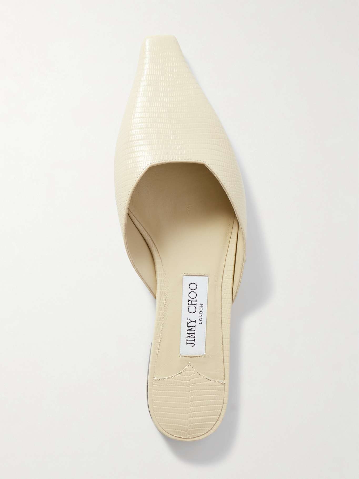 Vivi lizard-effect leather mules Off-white - 5