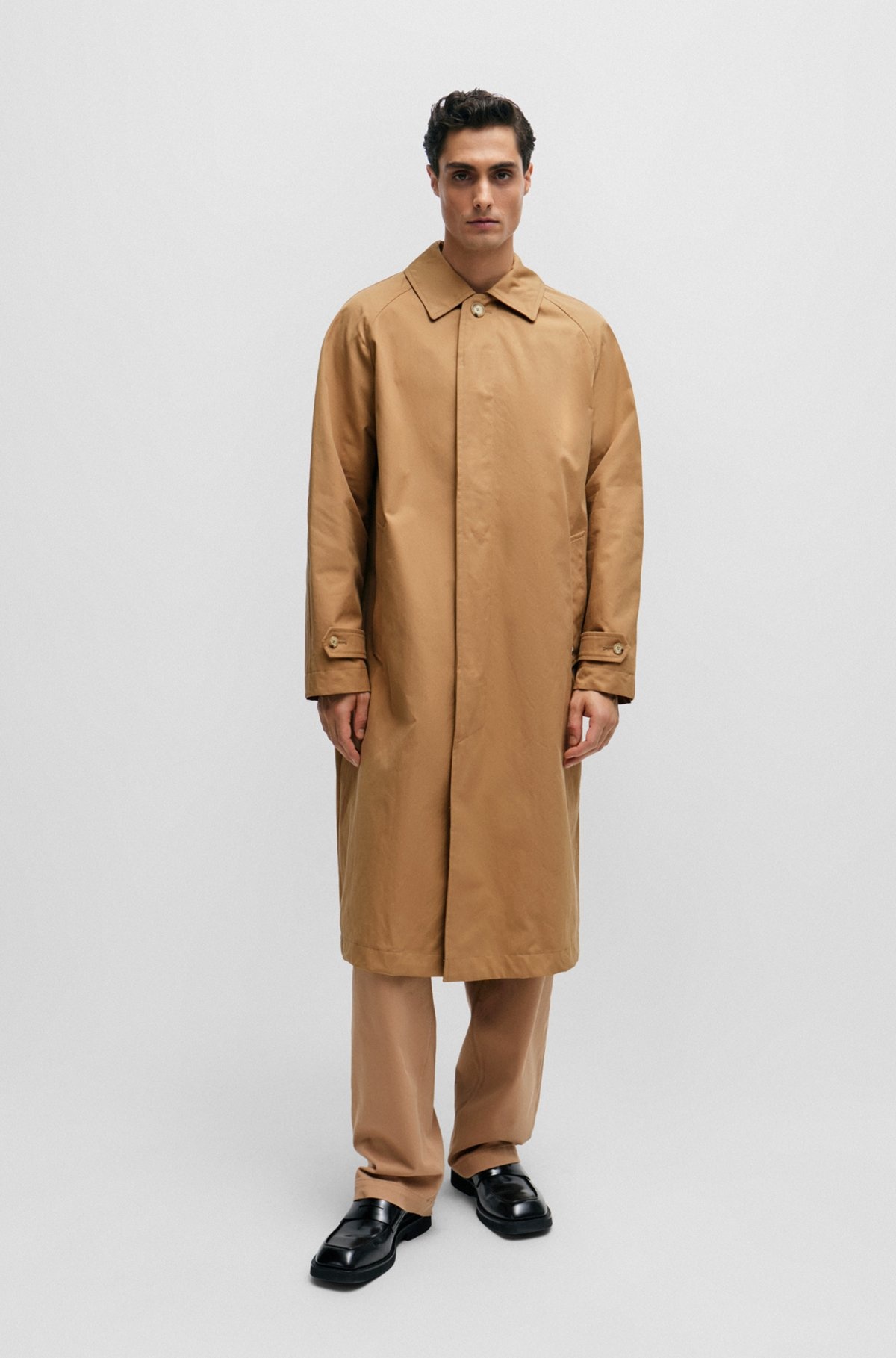 RELAXED-FIT COAT IN COTTON WITH CONCEALED CLOSURE - 2
