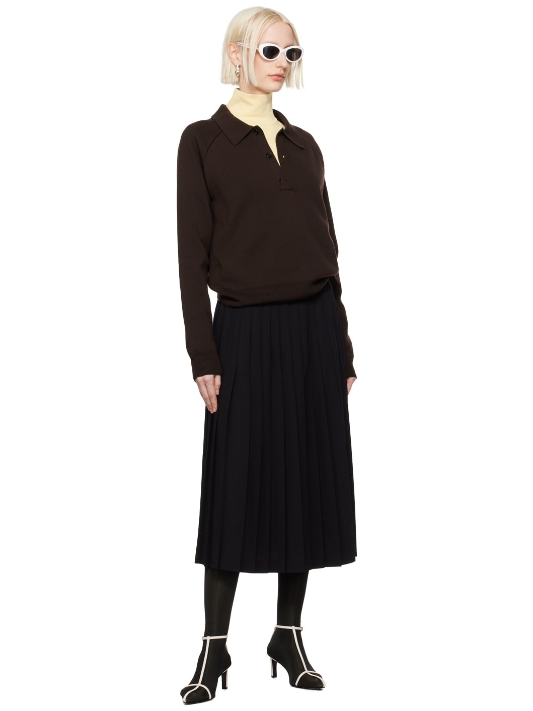 Black Gertrude Midi Skirt - 5