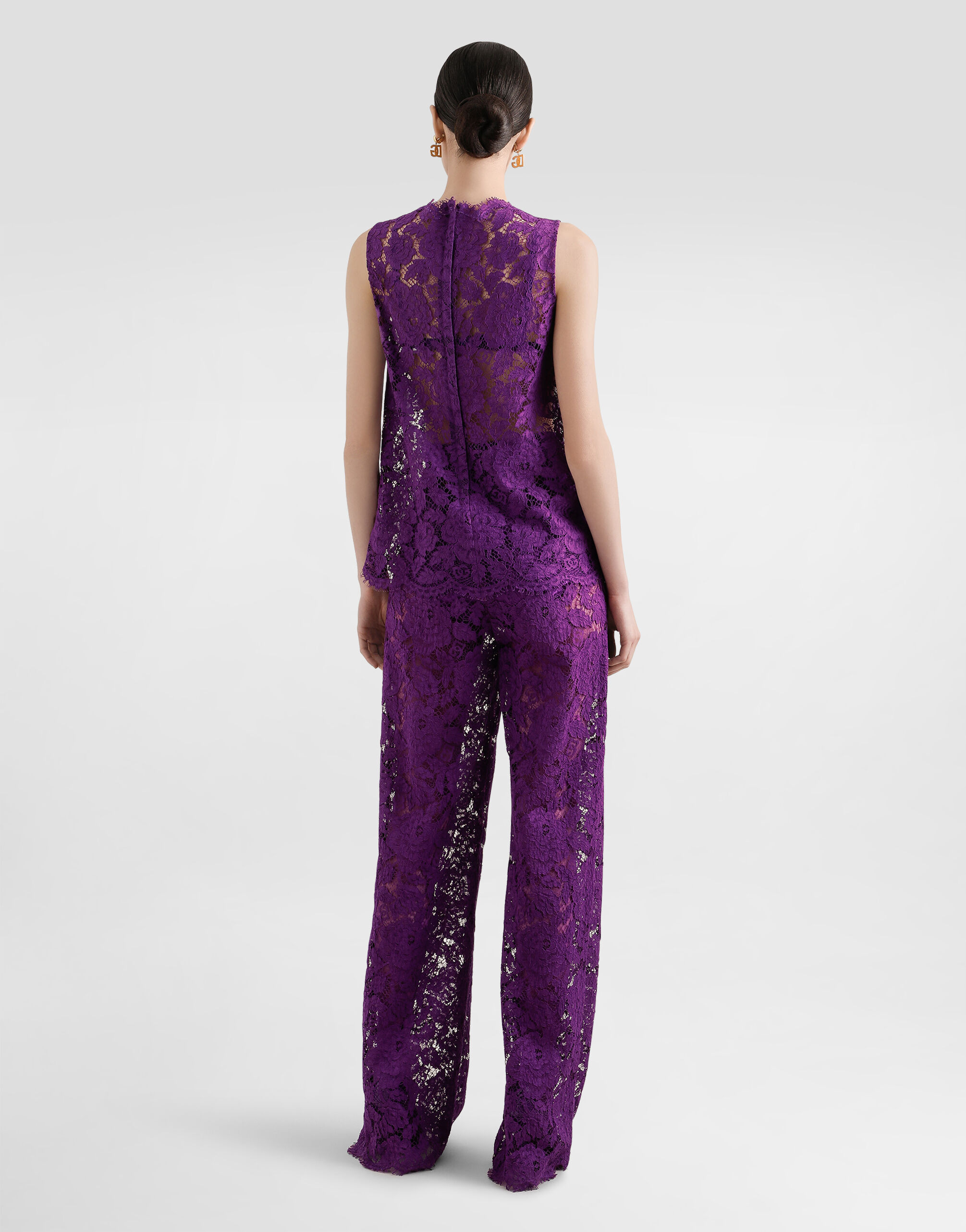 Cordonetto lace trousers - 3
