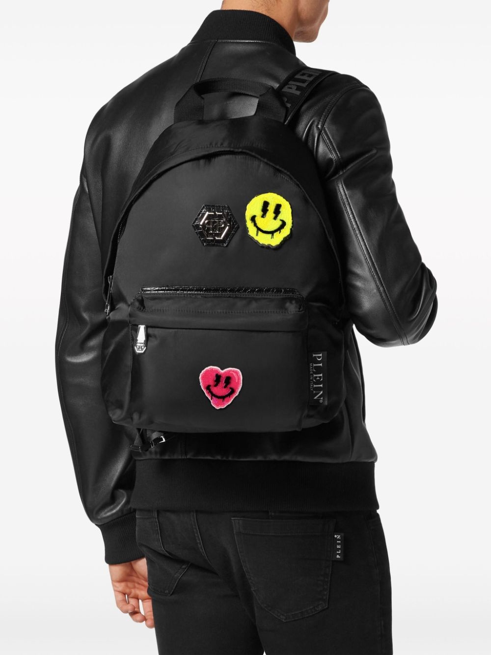 Smile logo-appliquÃ© backpack - 2