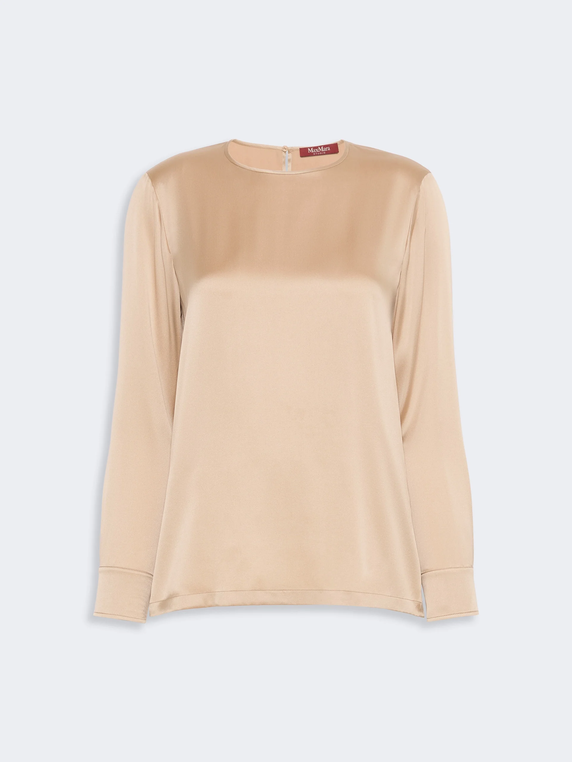 FIORDI Silk satin blouse - CAMEL - 1