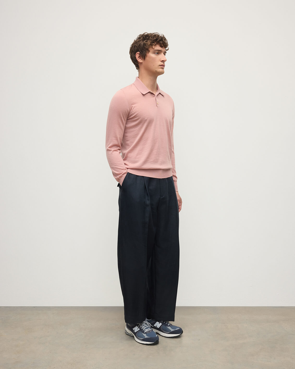 Pink Cashmere Polo Shirt - 3
