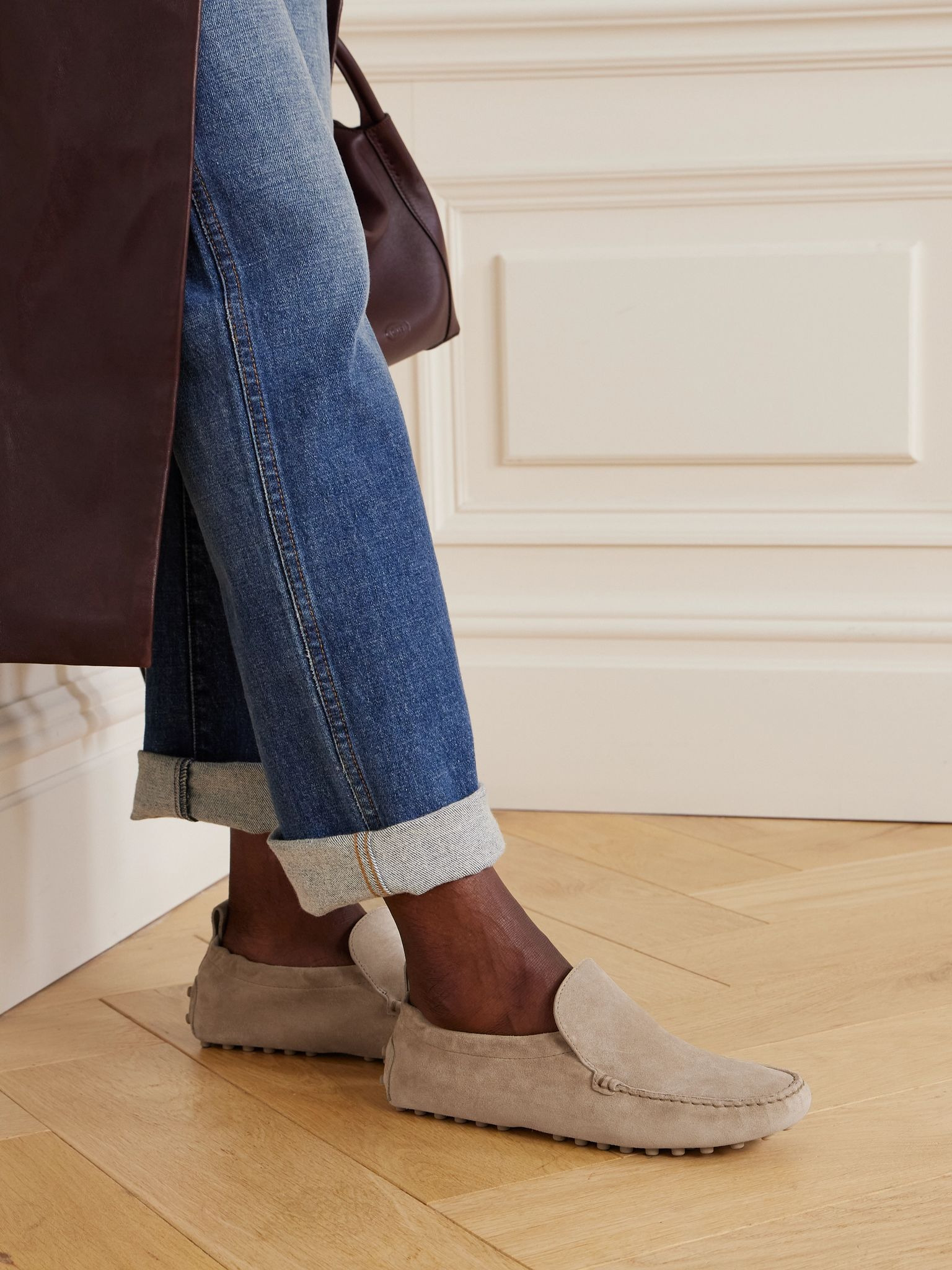 Gommino 22L suede loafers Camel - 2