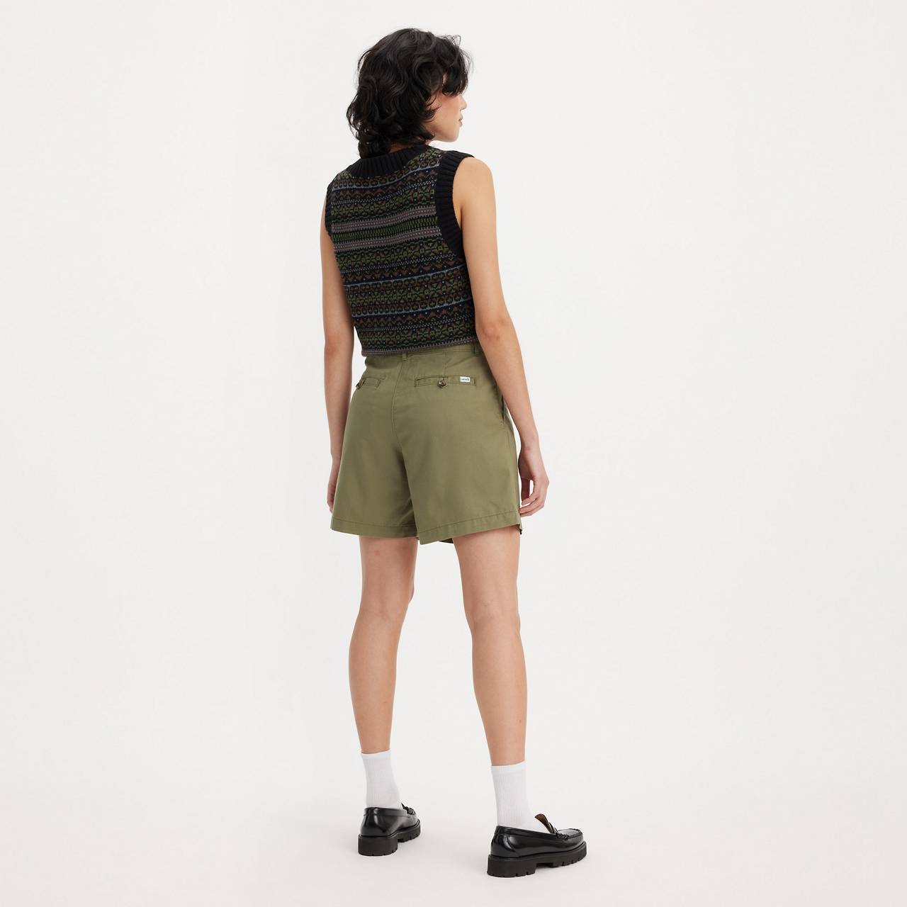 PLEATED WOMEN'S TROUSER SHORTS - 5