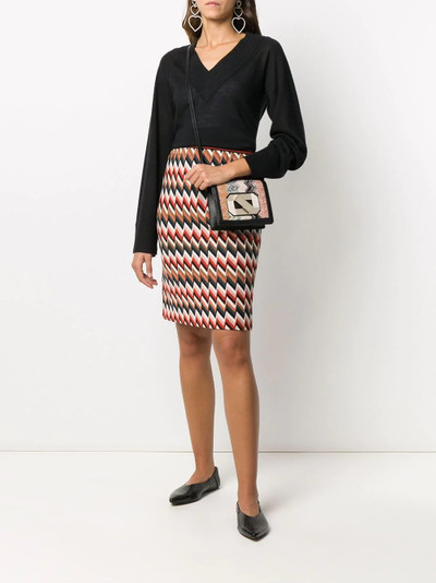 Missoni geometric knit pencil skirt outlook