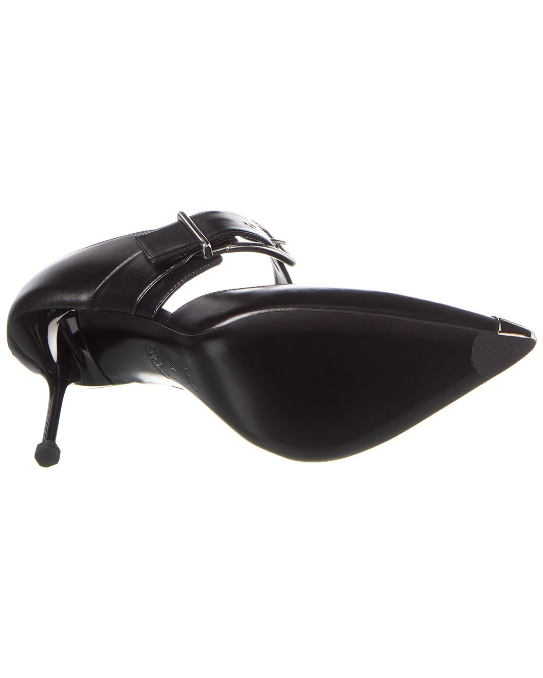 Alexander McQueen Punk Buckle Leather Mule - 4