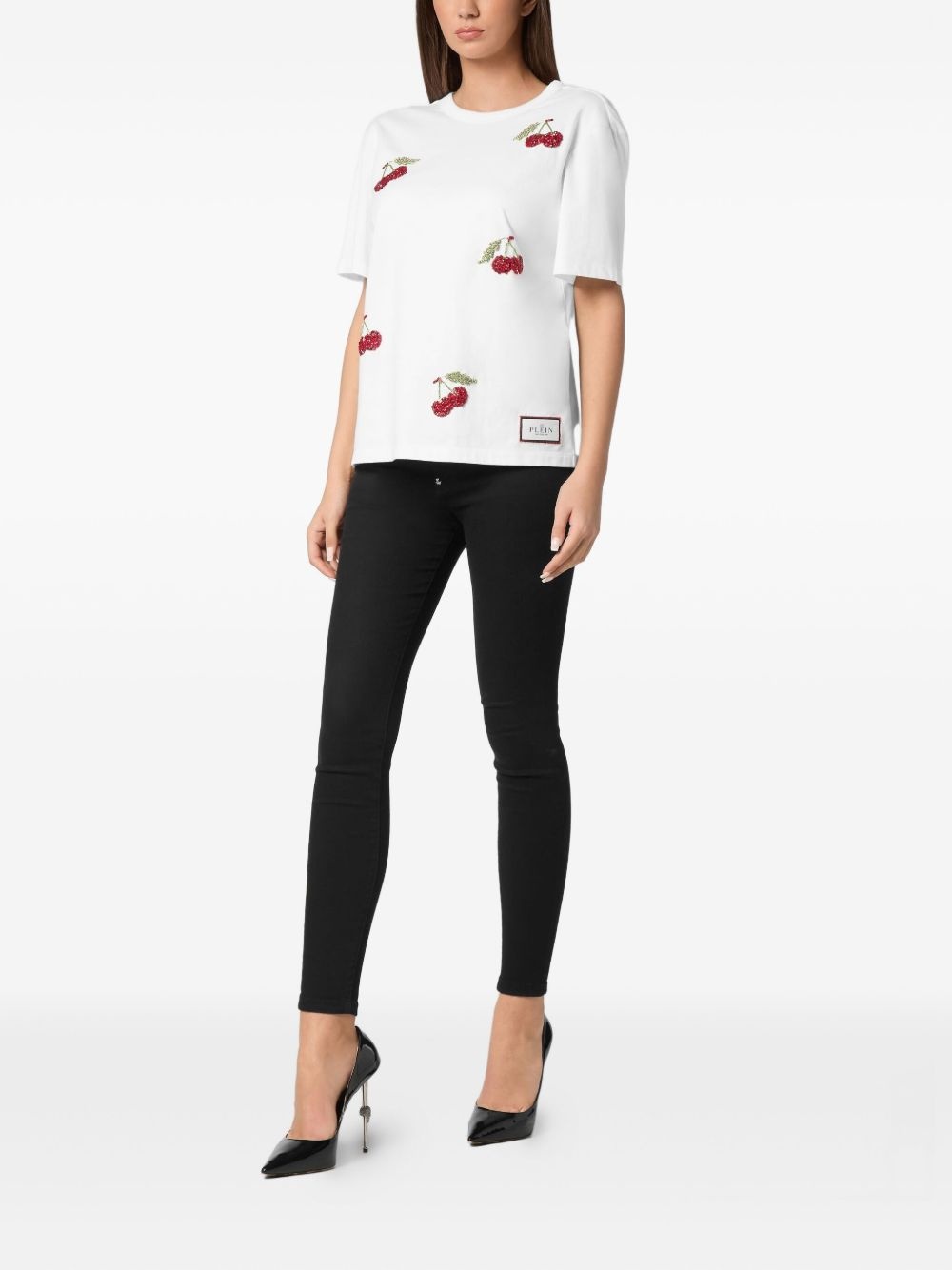 crystal-embellished T-shirt - 2