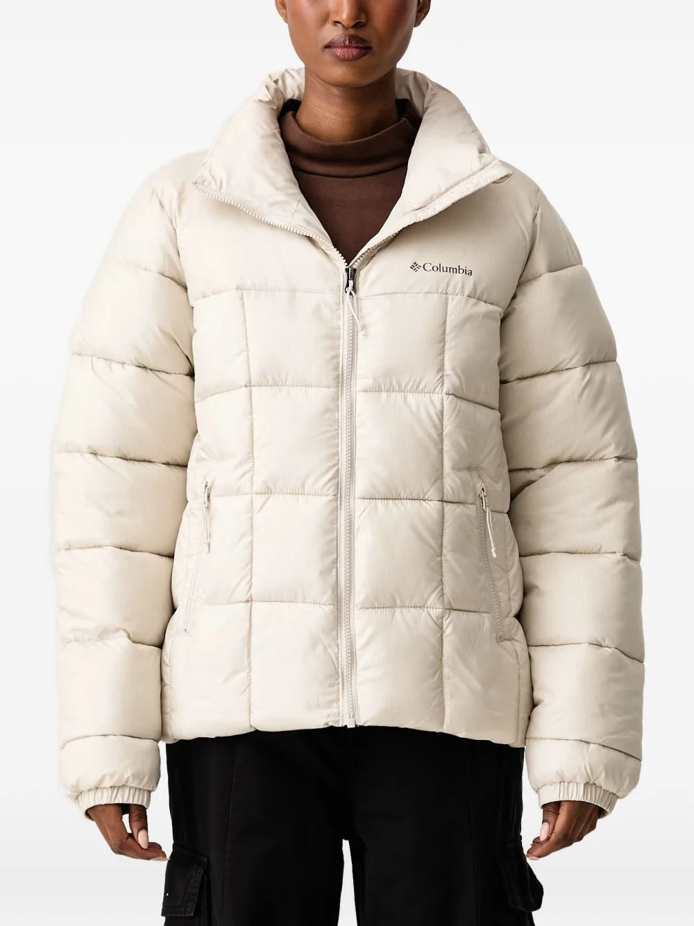 quilted high-neck jacket - 1