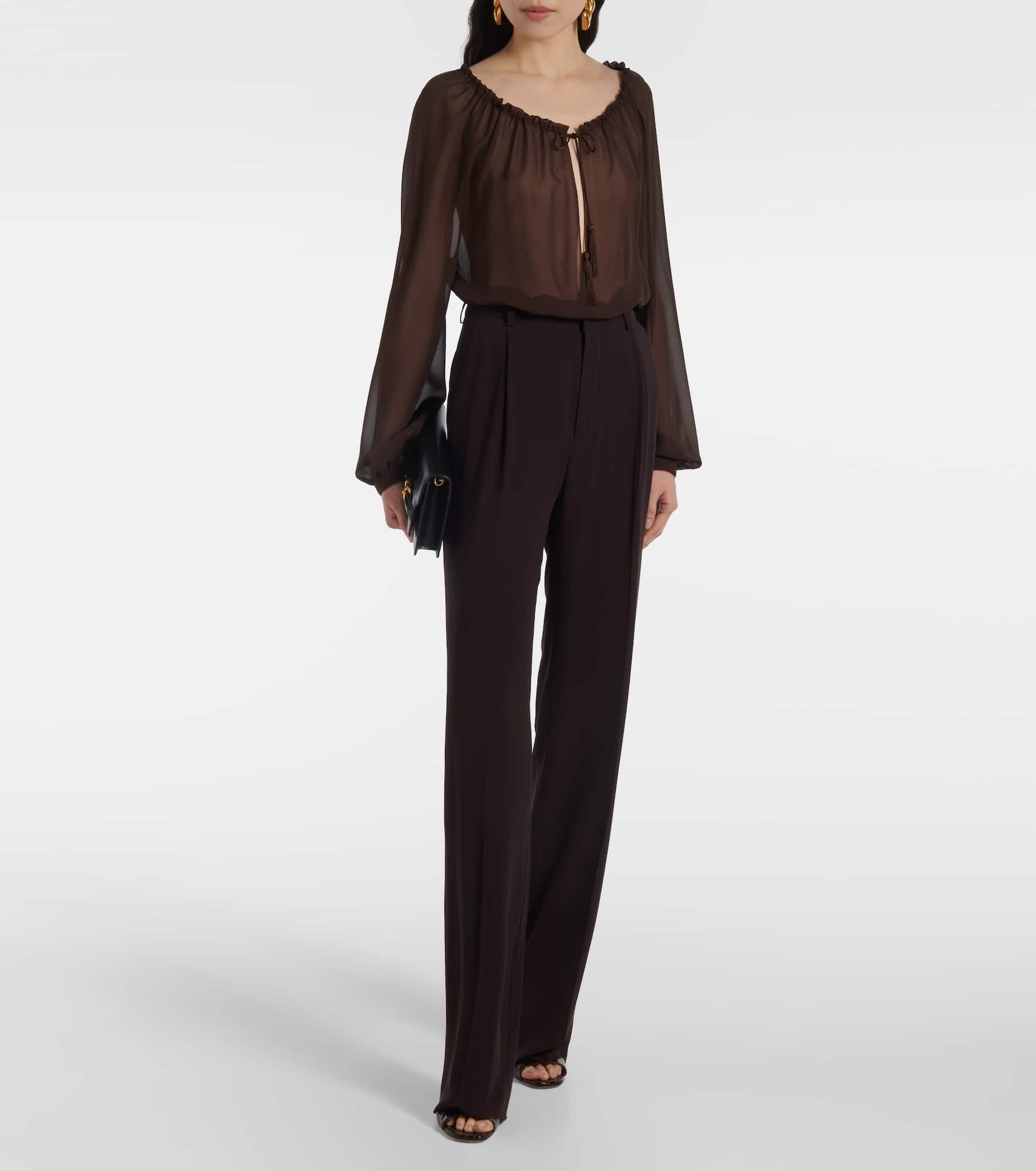 Sheer silk georgette blouse - 2