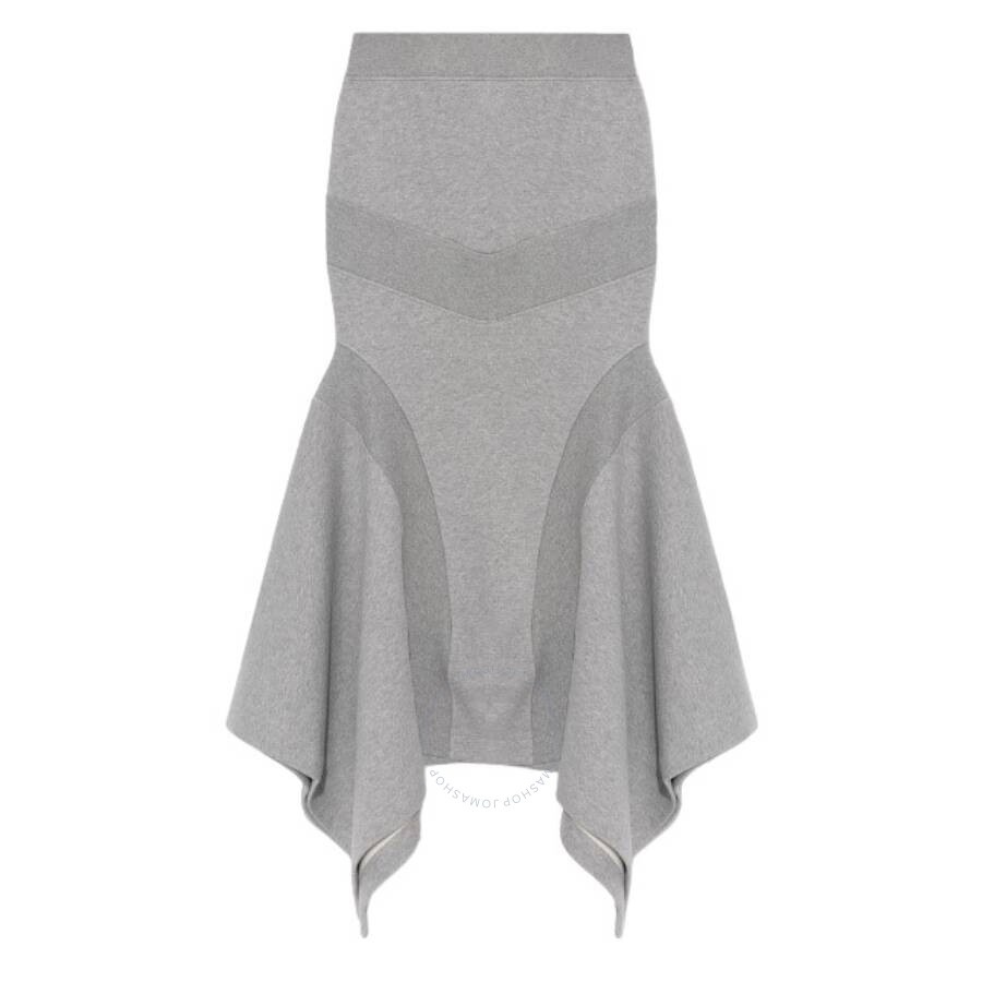 The Attico Grey Asymmetrical Cotton Maxi Skirt - 5