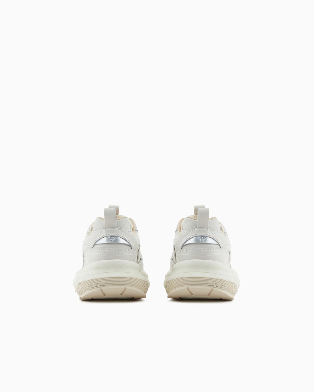 LEATHER SNEAKERS WITH VELVET DETAILS AND A SIGNATURE LOGO - 4