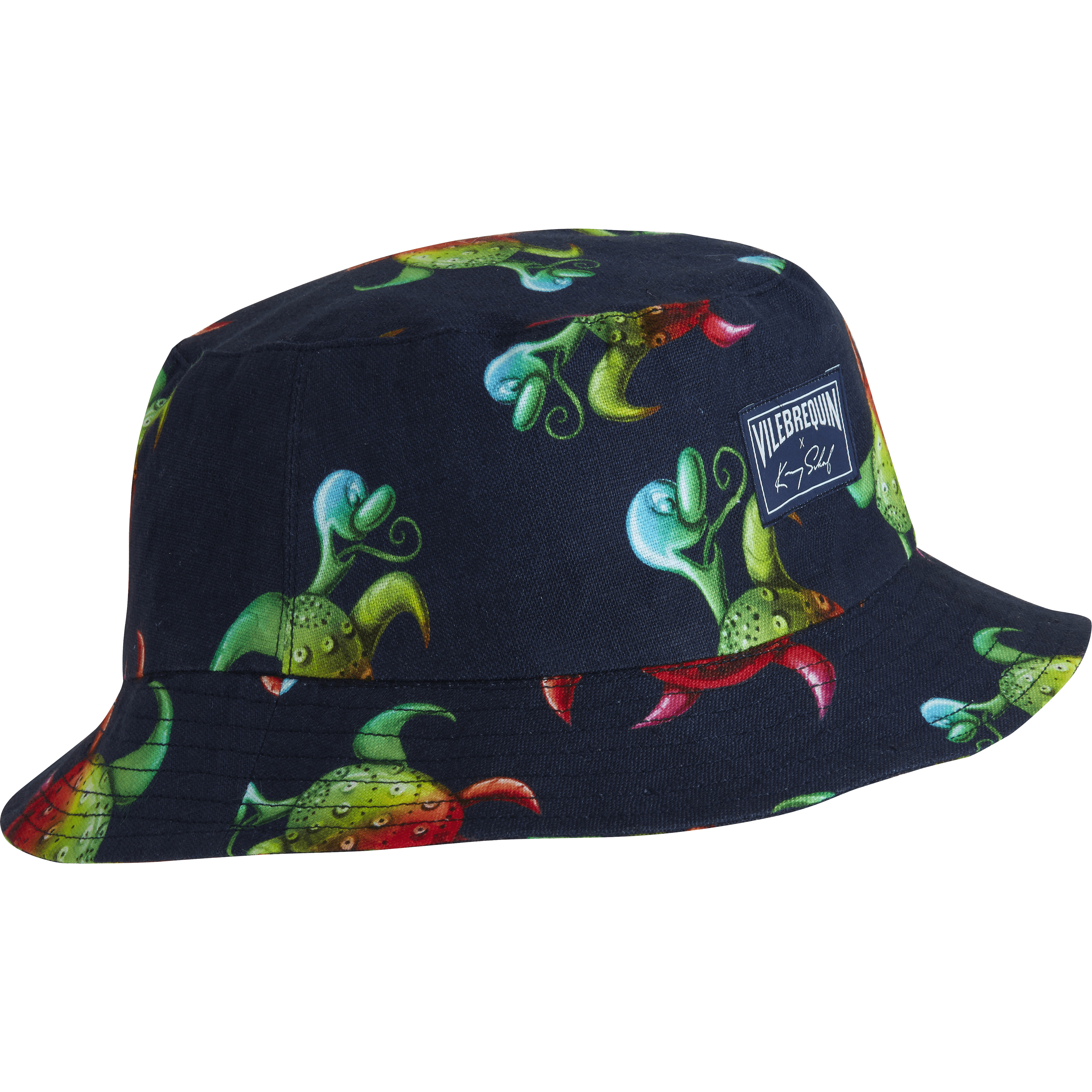 Men Bucket Hat Tortues Rainbow Multicolor - Vilebrequin x Kenny Scharf - 1