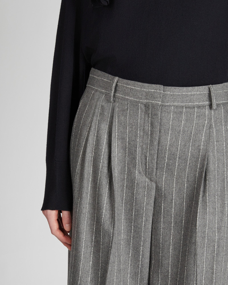 Wide fit flannel trousers 4