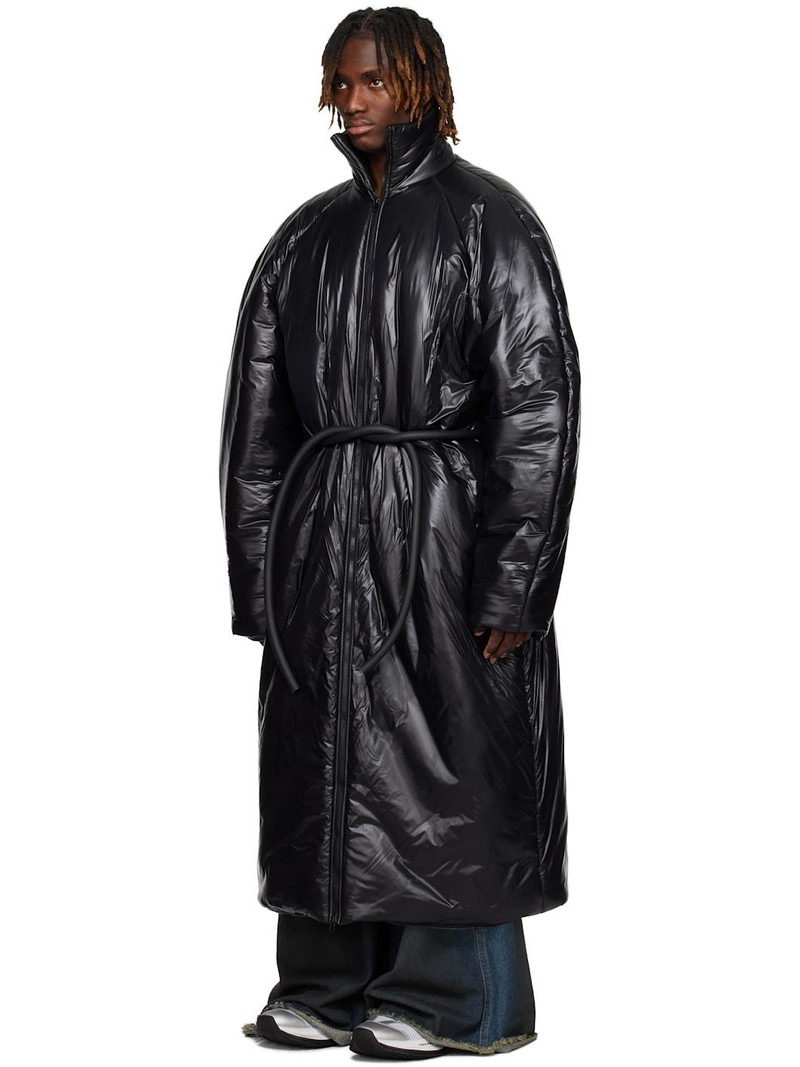 LU'U DAN Black Lowdown Wadded Coat outlook