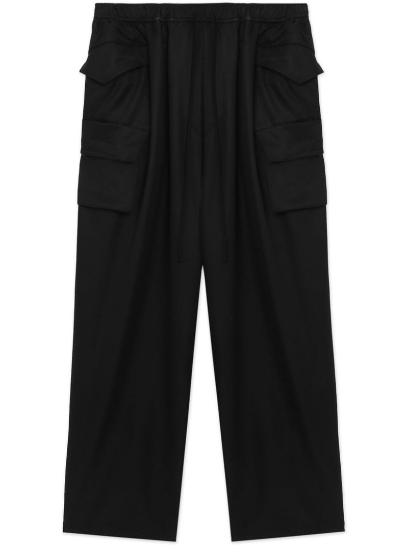 drop-crotch drawstring cargo trousers 1