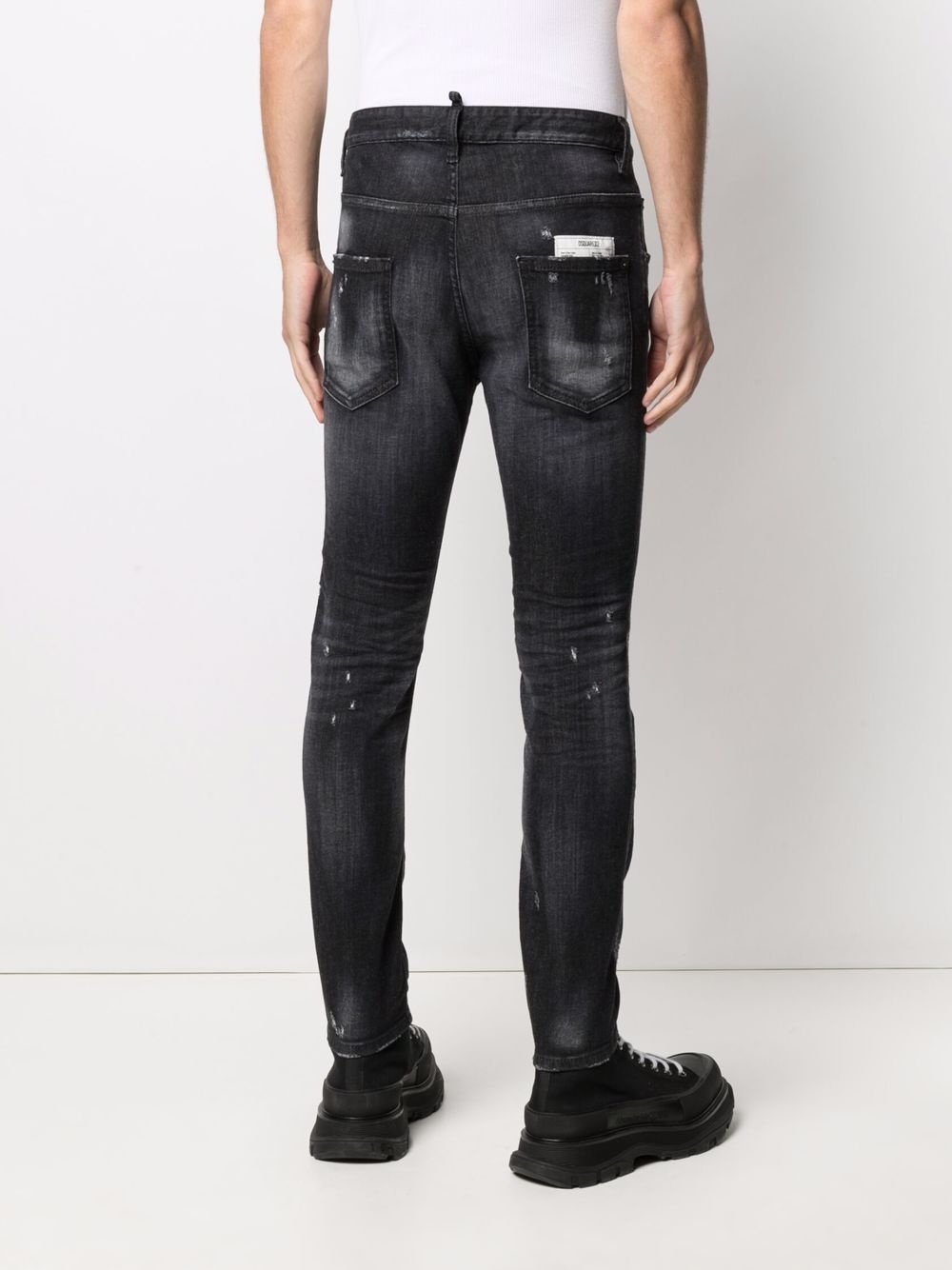 distressed-effect skinny jeans - 4