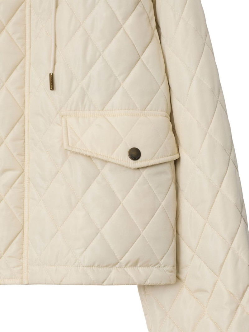 Burberry cropped quilted jacket outlook