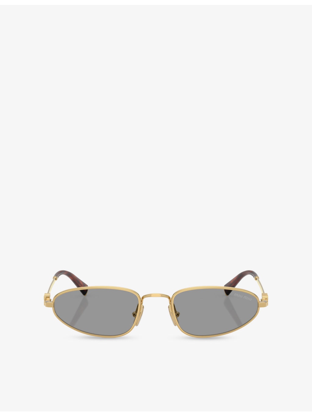 MU A52S Oval-Frame Metal Sunglasses - 1