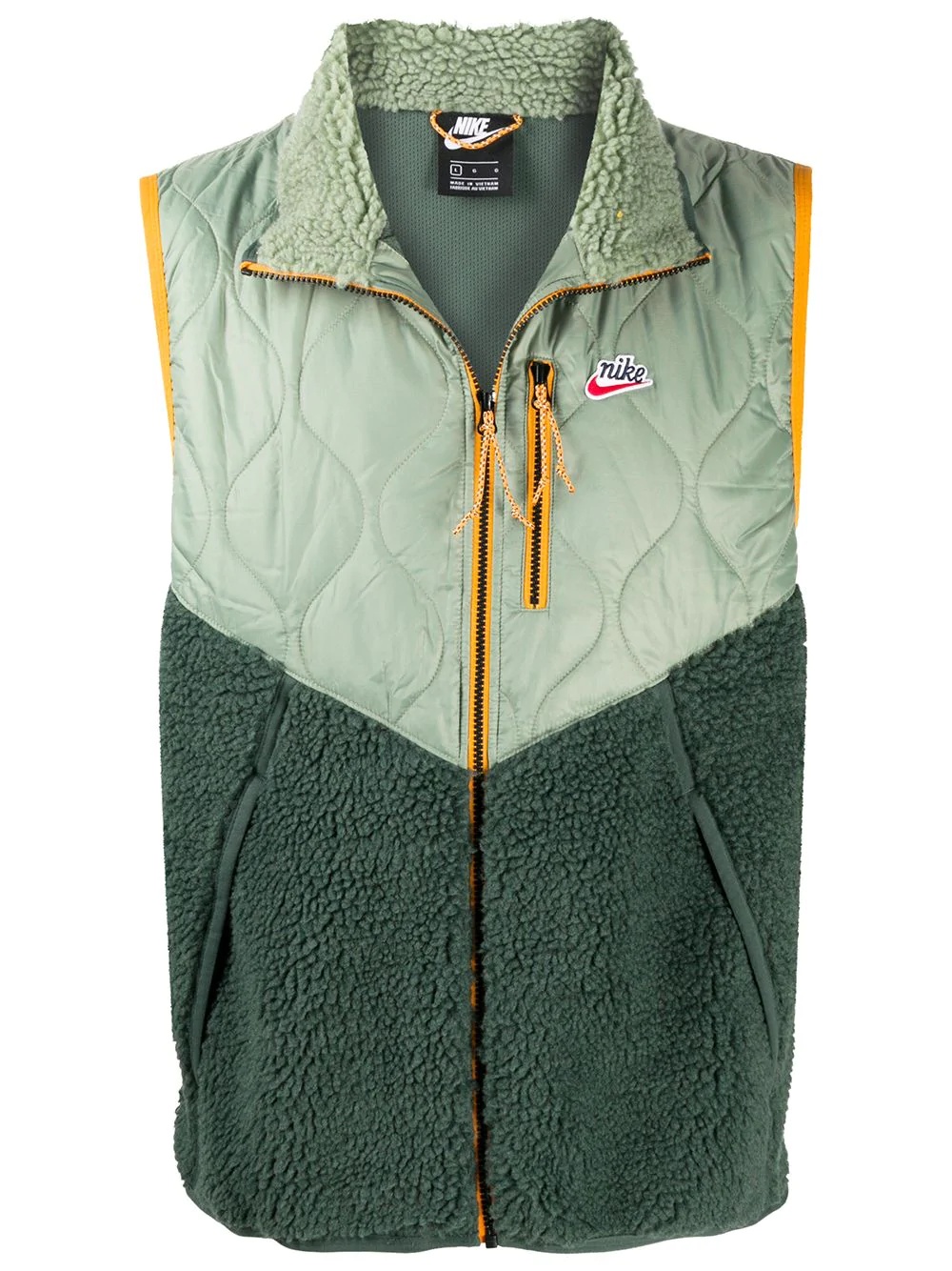 two-tone padded gilet - 1