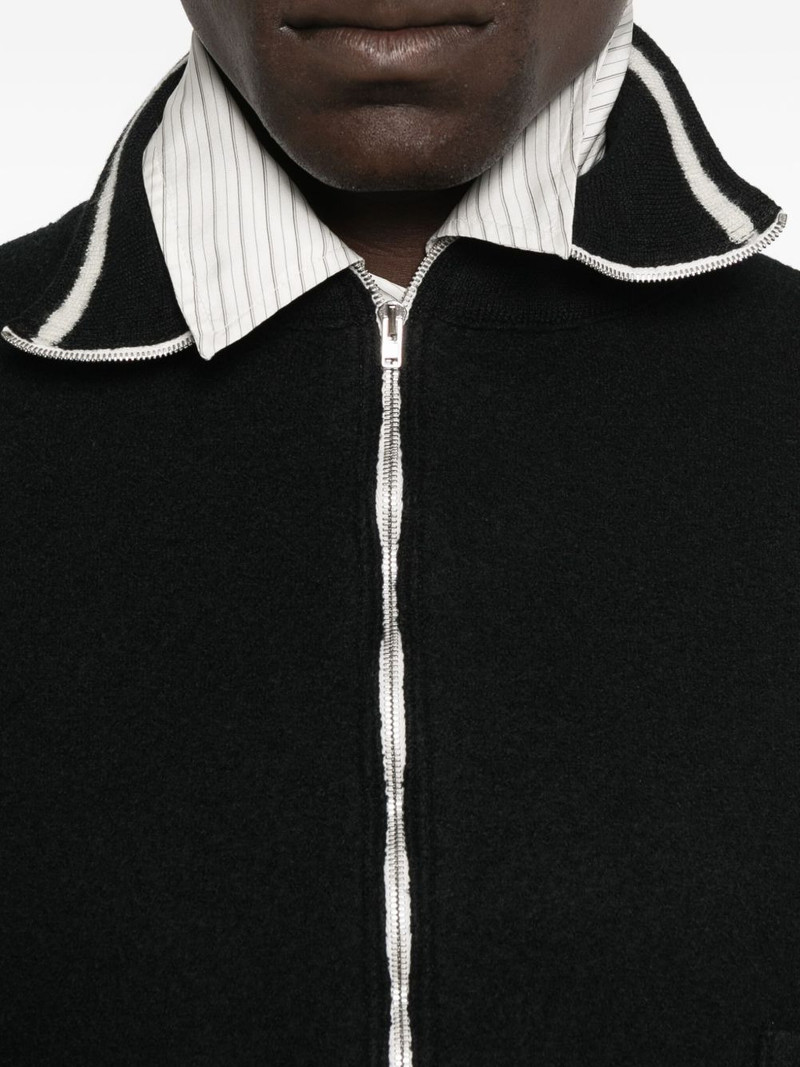 zip-front high-neck cardigan 5