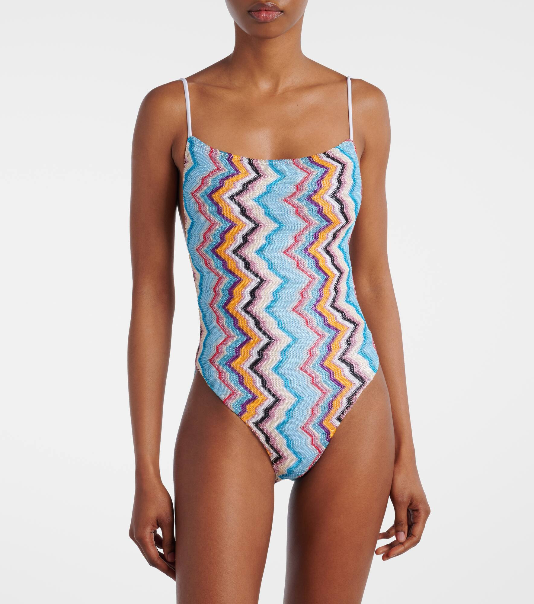 Zigzag lamé swimsuit - 2